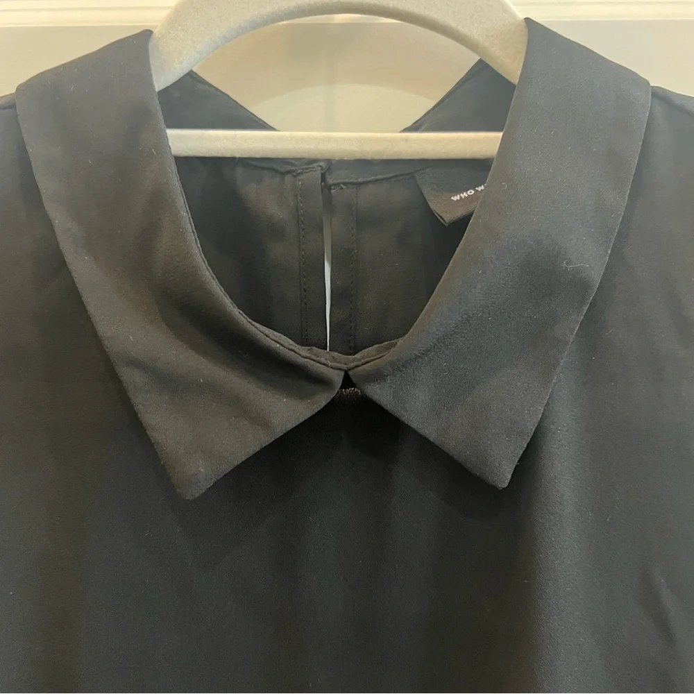 Who What Wear Peter Pan Collar Sleeveless Blouse - Picture 2 of 5